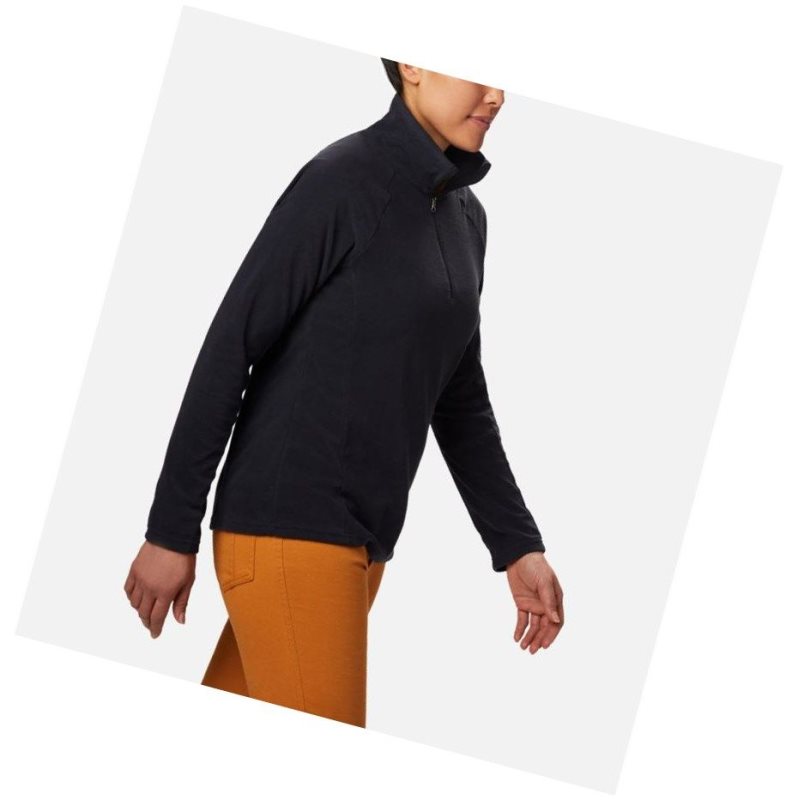 Columbia Glacial IV Half Zip Fleece Sweatshirt Kadın Siyah | 94620-VINP