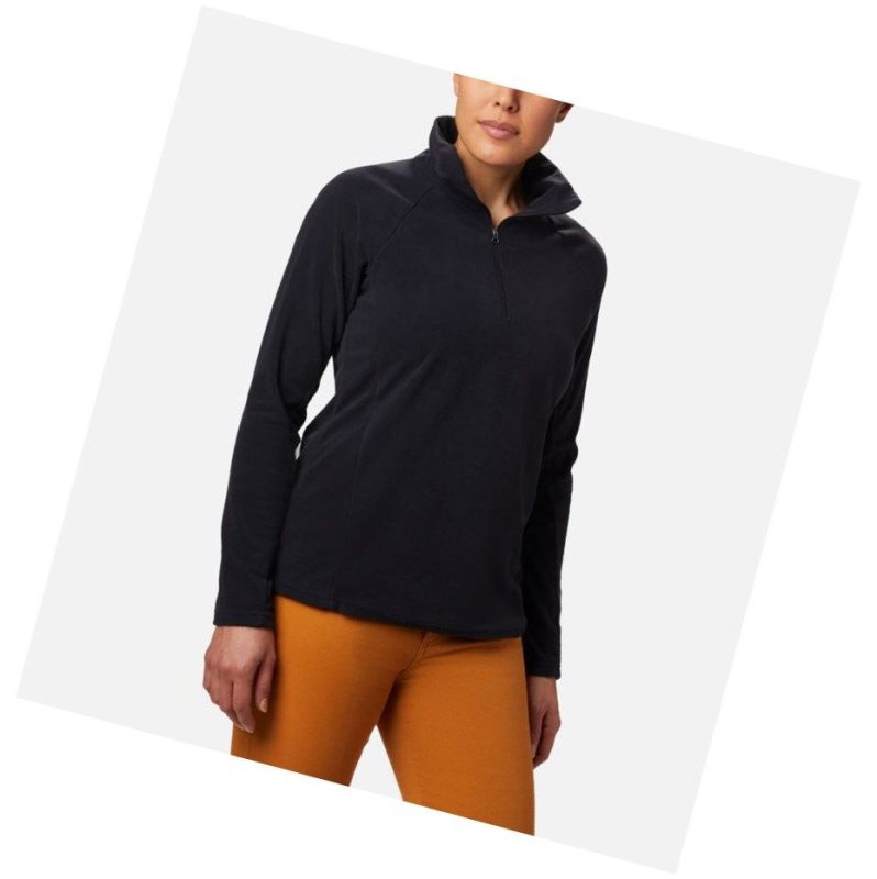 Columbia Glacial IV Half Zip Fleece Sweatshirt Kadın Siyah | 94620-VINP
