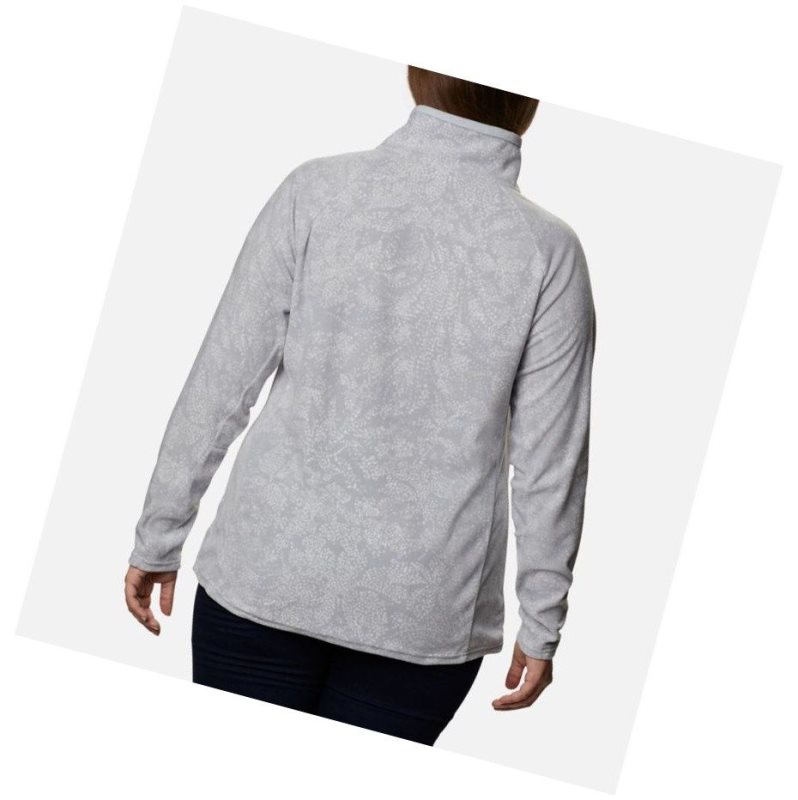 Columbia Glacial IV Print Half Zip Plus Size Sweatshirt Kadın Gri | 21804-QUCH