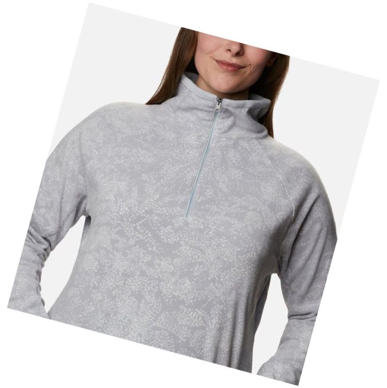 Columbia Glacial IV Print Half Zip Plus Size Sweatshirt Kadın Gri | 21804-QUCH