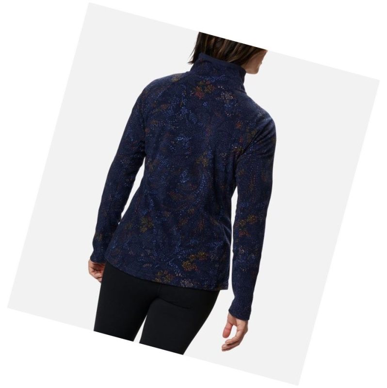 Columbia Glacial IV Print Half Zip Sweatshirt Kadın Lacivert | 86952-UKOH