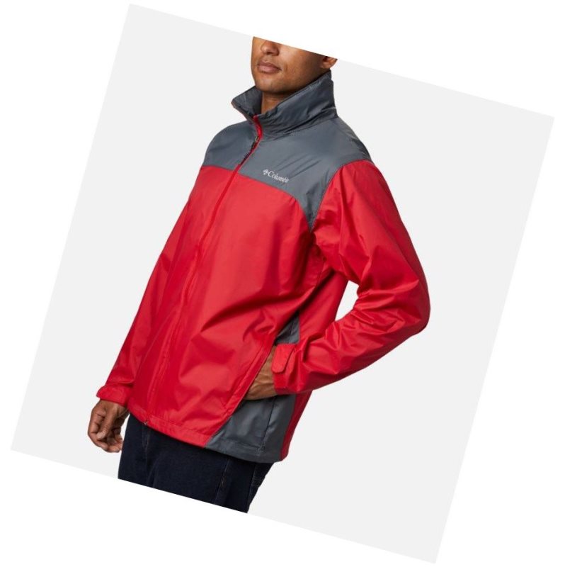 Columbia Glennaker Lake Rain Mont Erkek Mavi Kırmızı Koyu Gri | 50764-MJUI
