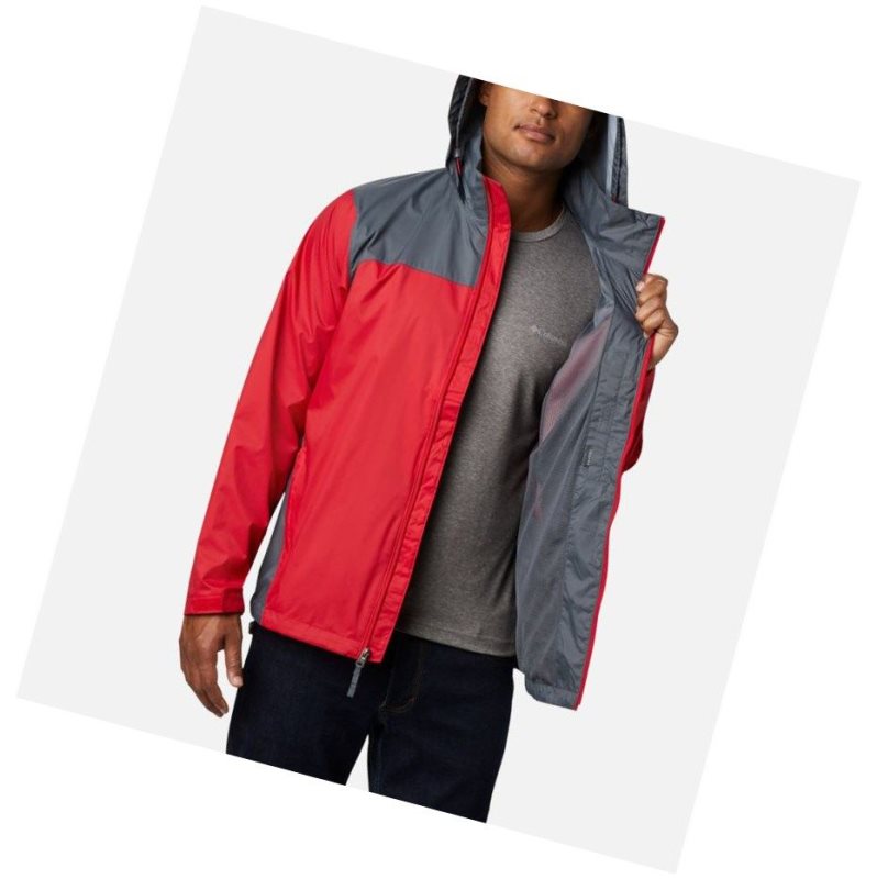 Columbia Glennaker Lake Rain Mont Erkek Mavi Kırmızı Koyu Gri | 50764-MJUI