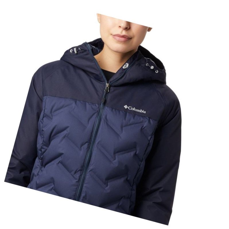 Columbia Grand Trek Down Hooded Mont Kadın Lacivert | 80214-ODRX