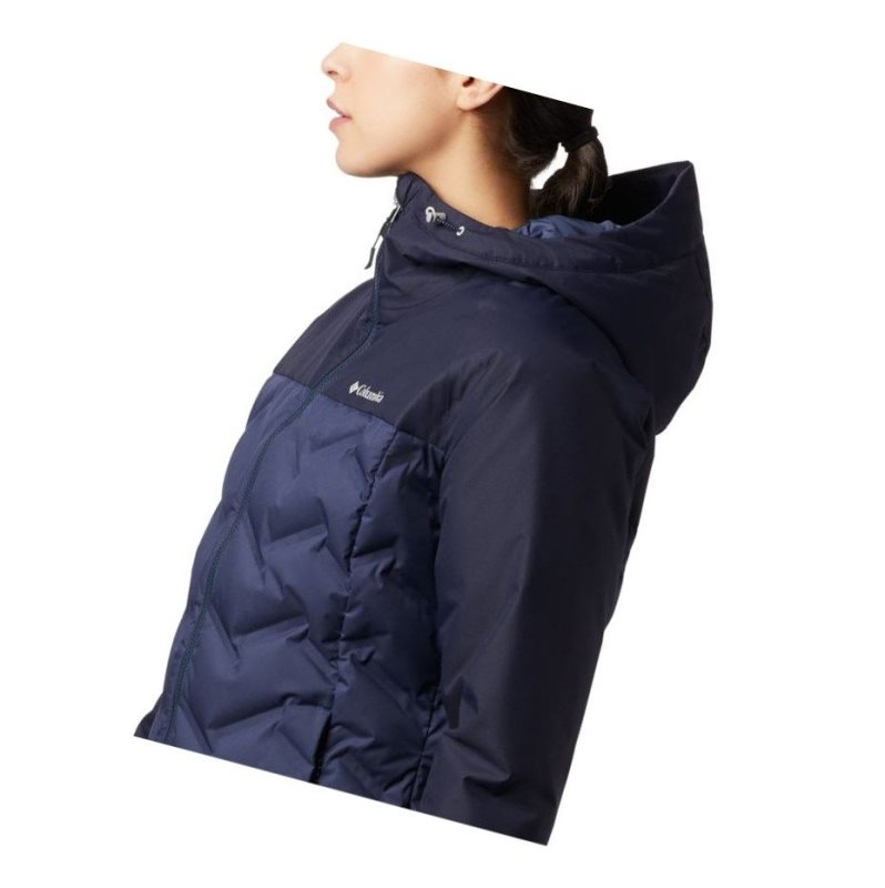 Columbia Grand Trek Down Hooded Mont Kadın Lacivert | 80214-ODRX