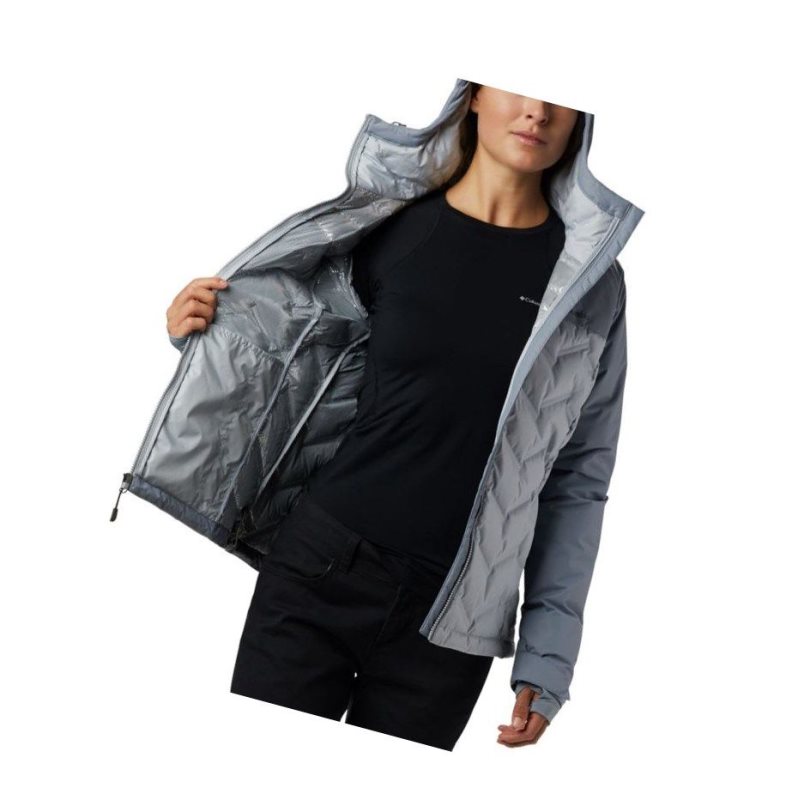 Columbia Grand Trek Down Hooded Mont Kadın Gri | 94716-BUWL