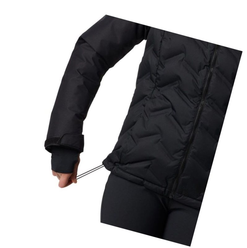 Columbia Grand Trek Down Hooded Mont Kadın Siyah | 23051-CVKZ