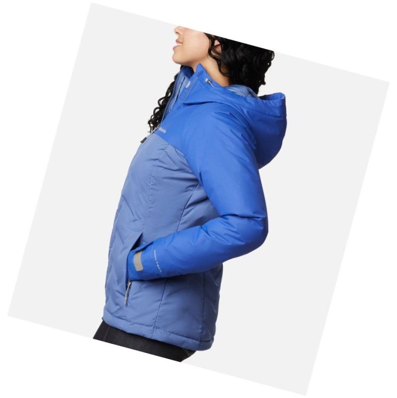Columbia Grand Trek Down Hooded Mont Kadın Mavi | 01827-KNWO