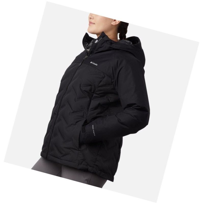 Columbia Grand Trek Down Hooded Plus Size Mont Kadın Siyah | 27569-QAFM