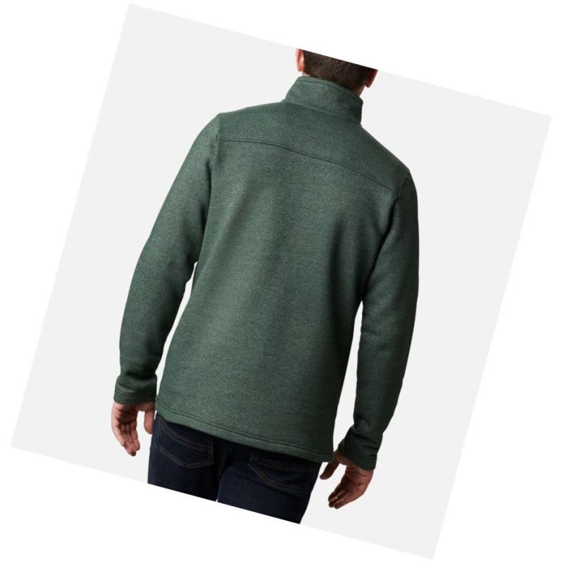 Columbia Great Hart Mountain III Half Zip Fleece Sweatshirt Erkek Yeşil | 86109-KENT