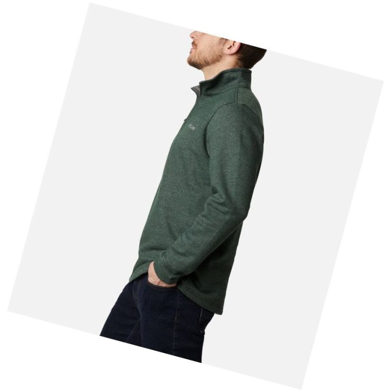 Columbia Great Hart Mountain III Half Zip Fleece Sweatshirt Erkek Yeşil | 86109-KENT
