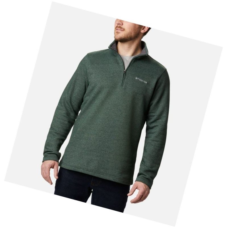 Columbia Great Hart Mountain III Half Zip Fleece Sweatshirt Erkek Yeşil | 86109-KENT