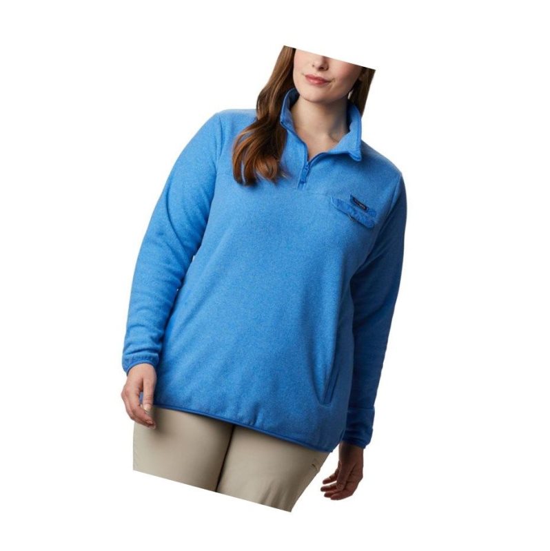 Columbia Harborside II Fleece Plus Size Sweatshirt Kadın Mavi | 70381-ZRTC