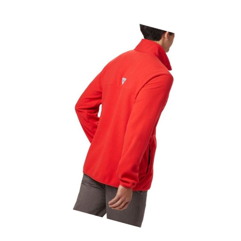 Columbia Harborside II Fleece Sweatshirt Erkek Kırmızı | 27856-PXJD