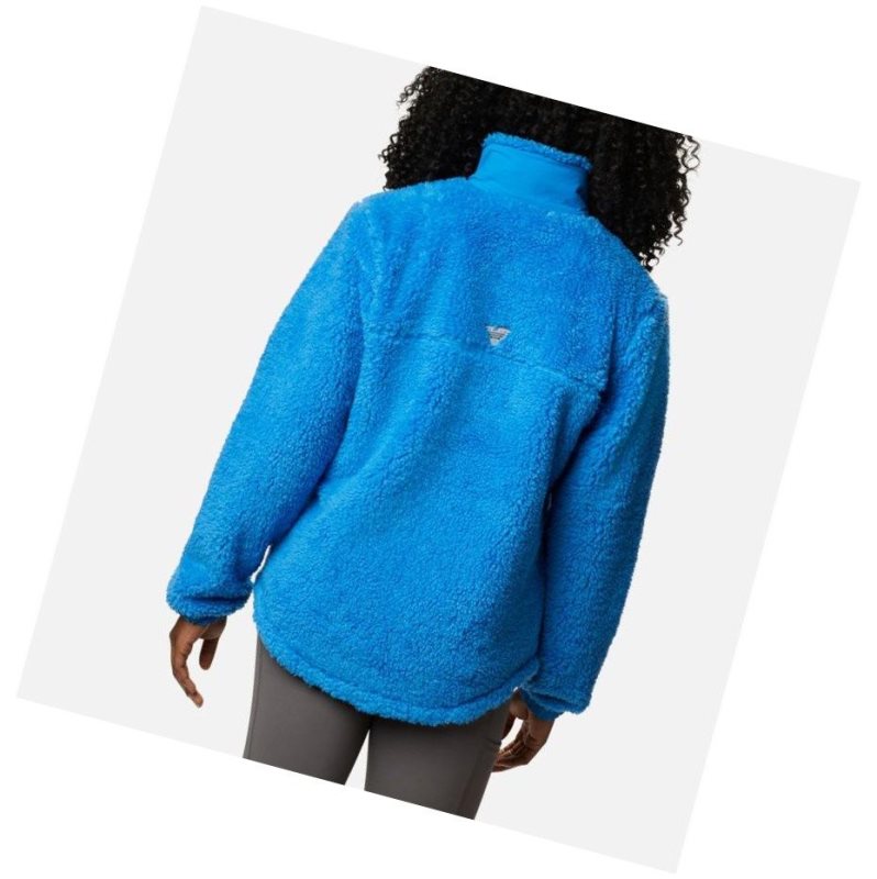 Columbia Harborside II Heavy Weight Fleece Full Zip Mont Kadın Mavi Mavi | 76091-BZDE