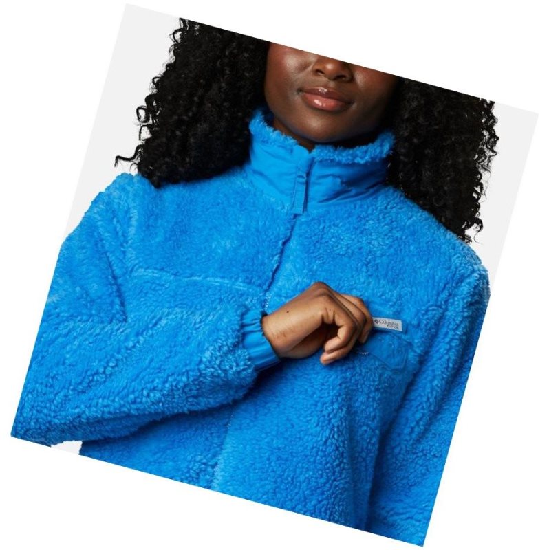 Columbia Harborside II Heavy Weight Fleece Full Zip Mont Kadın Mavi Mavi | 76091-BZDE