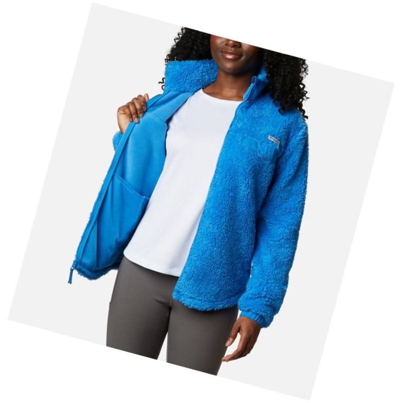 Columbia Harborside II Heavy Weight Fleece Full Zip Mont Kadın Mavi Mavi | 76091-BZDE