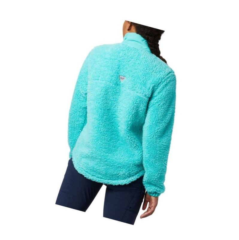 Columbia Harborside II Heavy Weight Fleece Full Zip Mont Kadın Mavi | 86754-AKEG