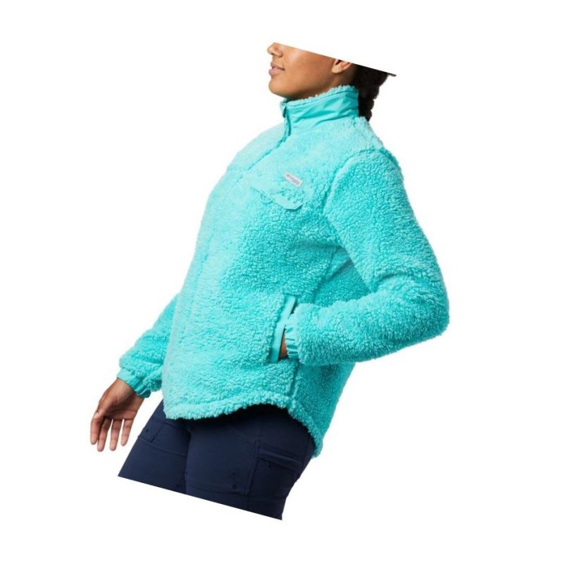 Columbia Harborside II Heavy Weight Fleece Full Zip Mont Kadın Mavi | 86754-AKEG