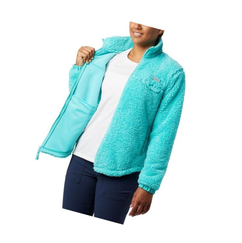 Columbia Harborside II Heavy Weight Fleece Full Zip Mont Kadın Mavi | 86754-AKEG