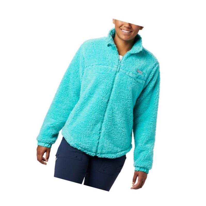 Columbia Harborside II Heavy Weight Fleece Full Zip Mont Kadın Mavi | 86754-AKEG