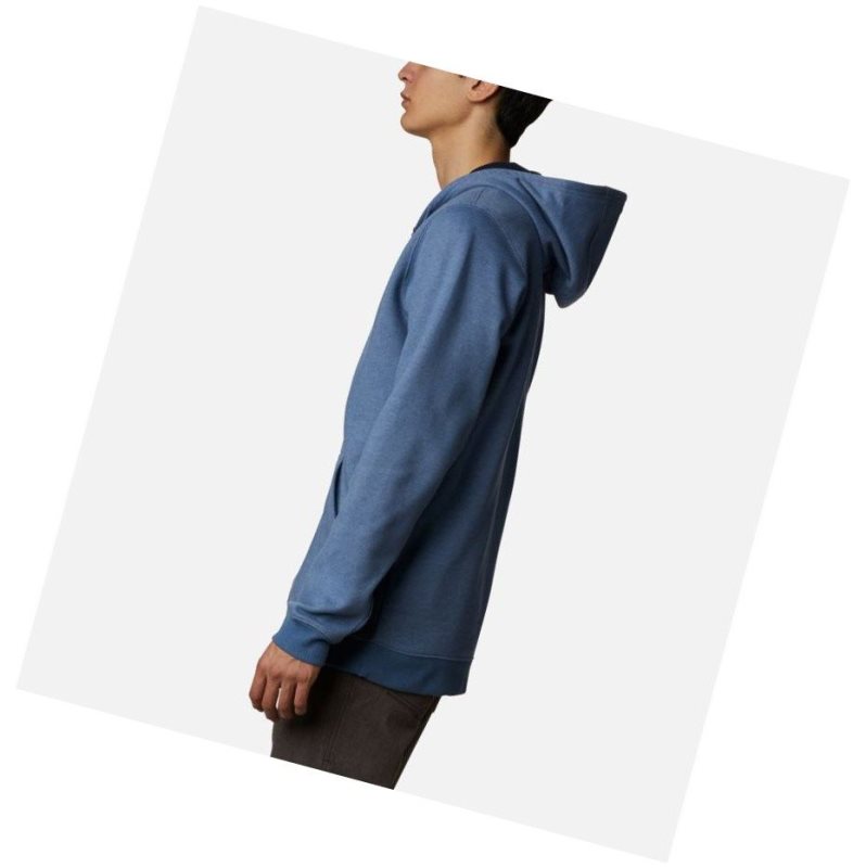 Columbia Hart Mountain?Full Zip Tall Kapşonlu Erkek Mavi Gri | 25839-NRHD