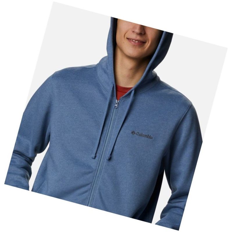 Columbia Hart Mountain?Full Zip Tall Kapşonlu Erkek Mavi Gri | 25839-NRHD