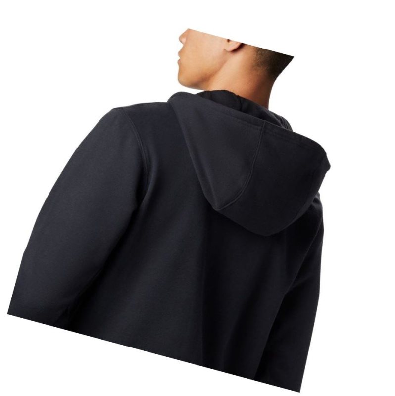 Columbia Hart Mountain?Full Zip Tall Kapşonlu Erkek Siyah | 19263-LKUN
