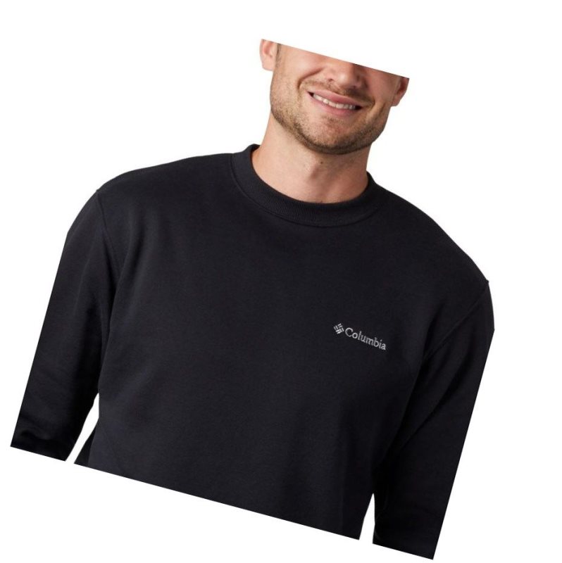Columbia Hart Mountain II Crew Fleece Sweatshirt Erkek Siyah | 96425-TGBC