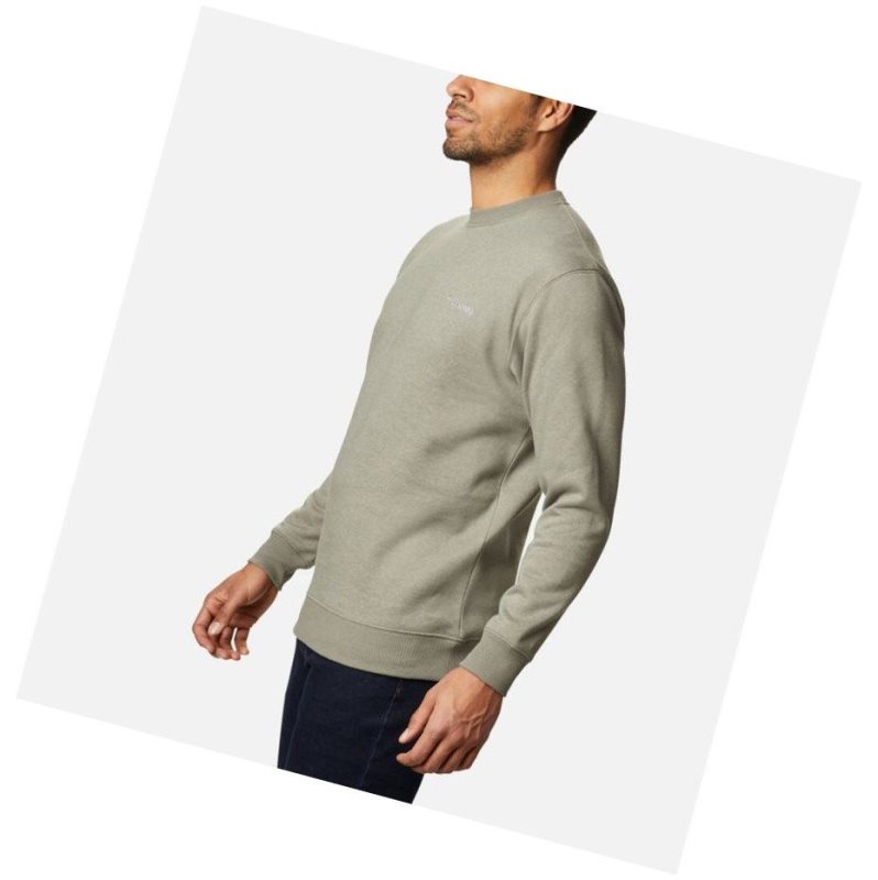 Columbia Hart Mountain II Crew Fleece Sweatshirt Erkek Gri Yeşil | 93742-TKVR