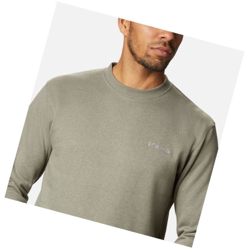 Columbia Hart Mountain II Crew Fleece Sweatshirt Erkek Gri Yeşil | 93742-TKVR