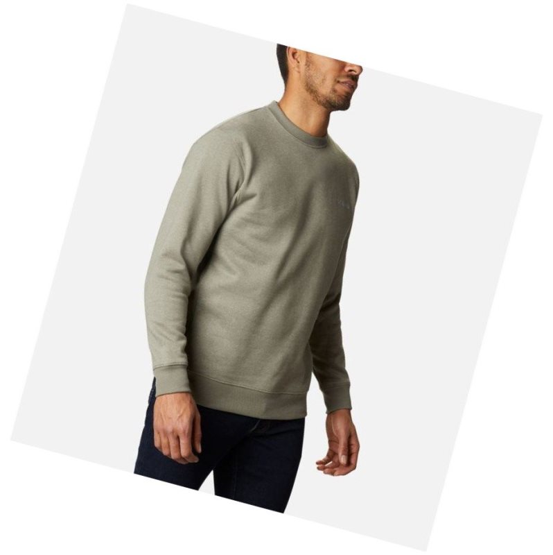 Columbia Hart Mountain II Crew Fleece Sweatshirt Erkek Gri Yeşil | 93742-TKVR