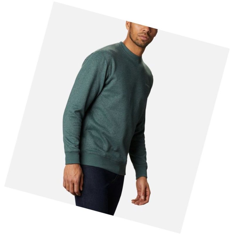 Columbia Hart Mountain II Crew Fleece Sweatshirt Erkek Yeşil | 24085-JHVK