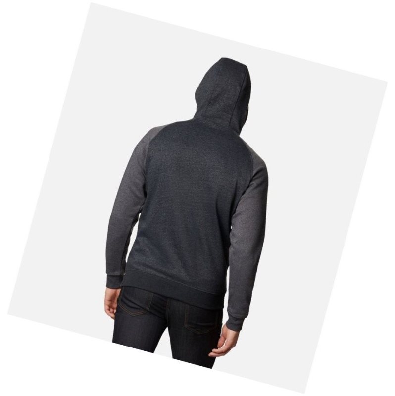 Columbia Hart Mountain II Fleece Big Kapşonlu Erkek Siyah Koyu Gri | 24078-YRET