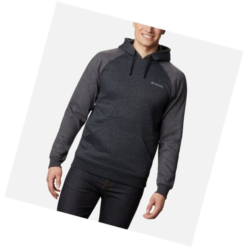 Columbia Hart Mountain II Fleece Big Kapşonlu Erkek Siyah Koyu Gri | 24078-YRET