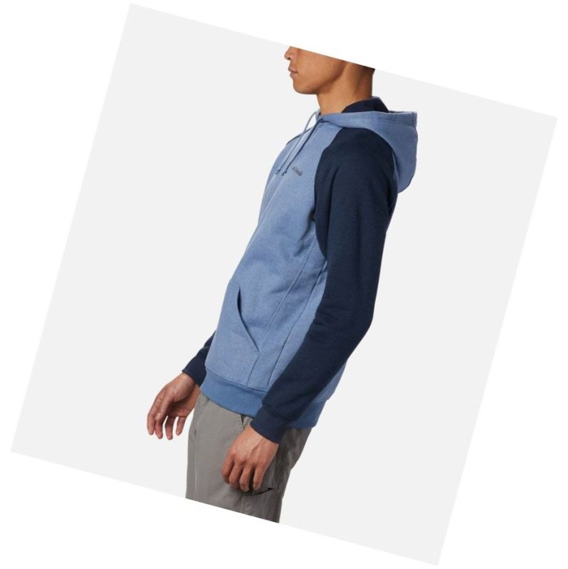 Columbia Hart Mountain II Fleece Kapşonlu Erkek Mavi Gri Lacivert | 18549-VKNC