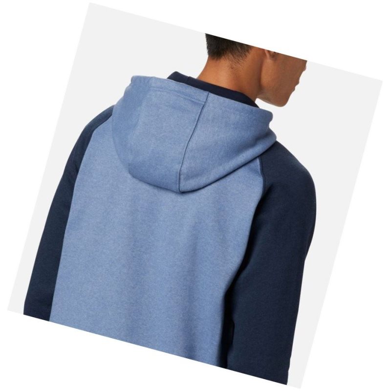 Columbia Hart Mountain II Fleece Kapşonlu Erkek Mavi Gri Lacivert | 18549-VKNC