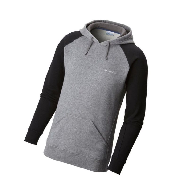 Columbia Hart Mountain II Fleece Tall Kapşonlu Erkek Gri Siyah | 86179-NWPZ