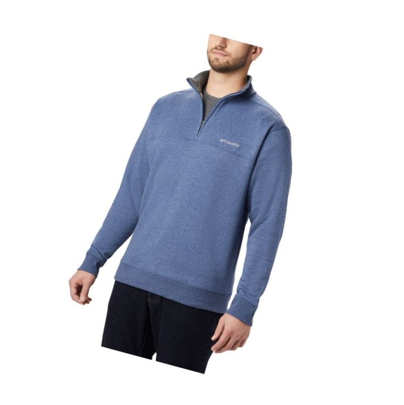 Columbia Hart Mountain II Half Zip Sweatshirt Erkek Koyu Gri | 39461-MFXC