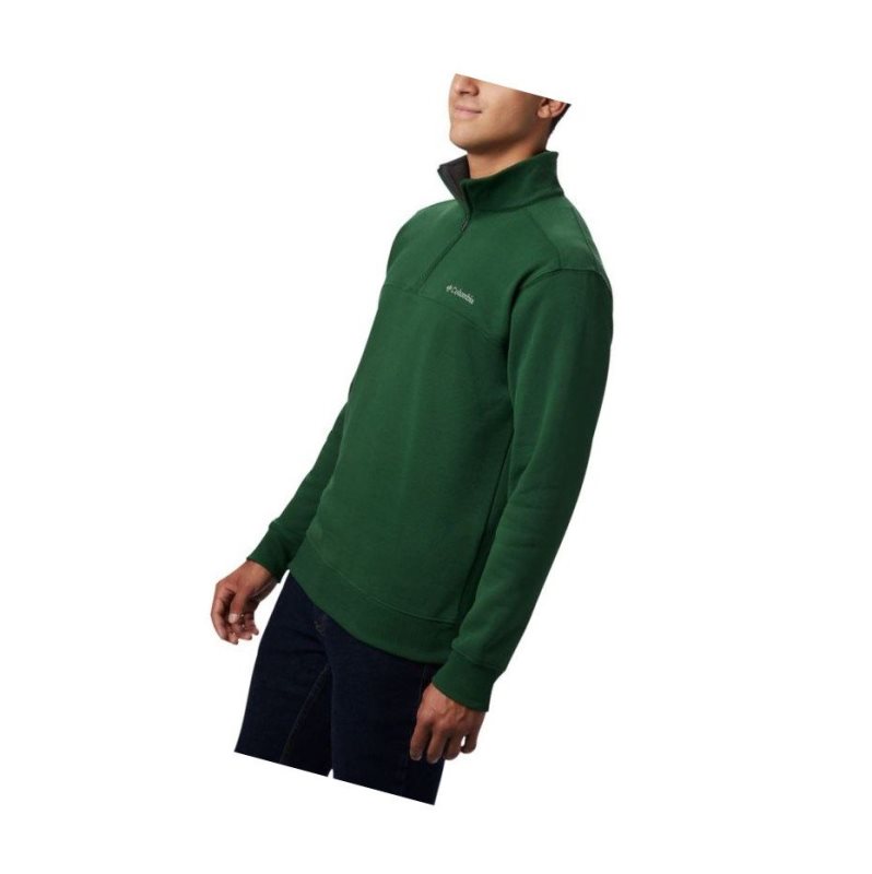 Columbia Hart Mountain II Half Zip Sweatshirt Erkek Yeşil Renkli | 20438-FLMY
