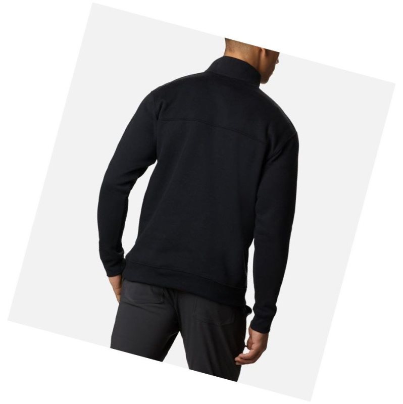 Columbia Hart Mountain II Half Zip Sweatshirt Erkek Siyah | 04721-RFNW