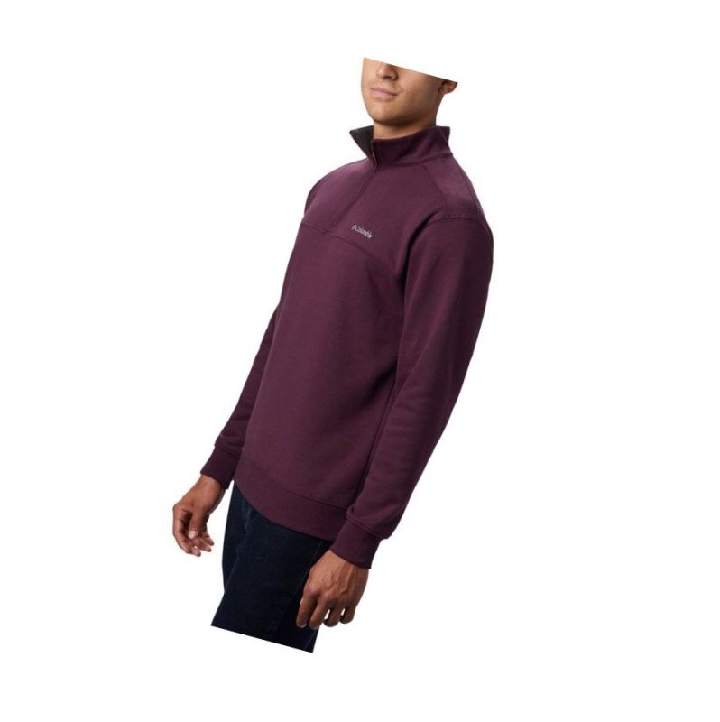 Columbia Hart Mountain II Half Zip Sweatshirt Erkek Siyah Pembe Renkli | 01873-RTGZ