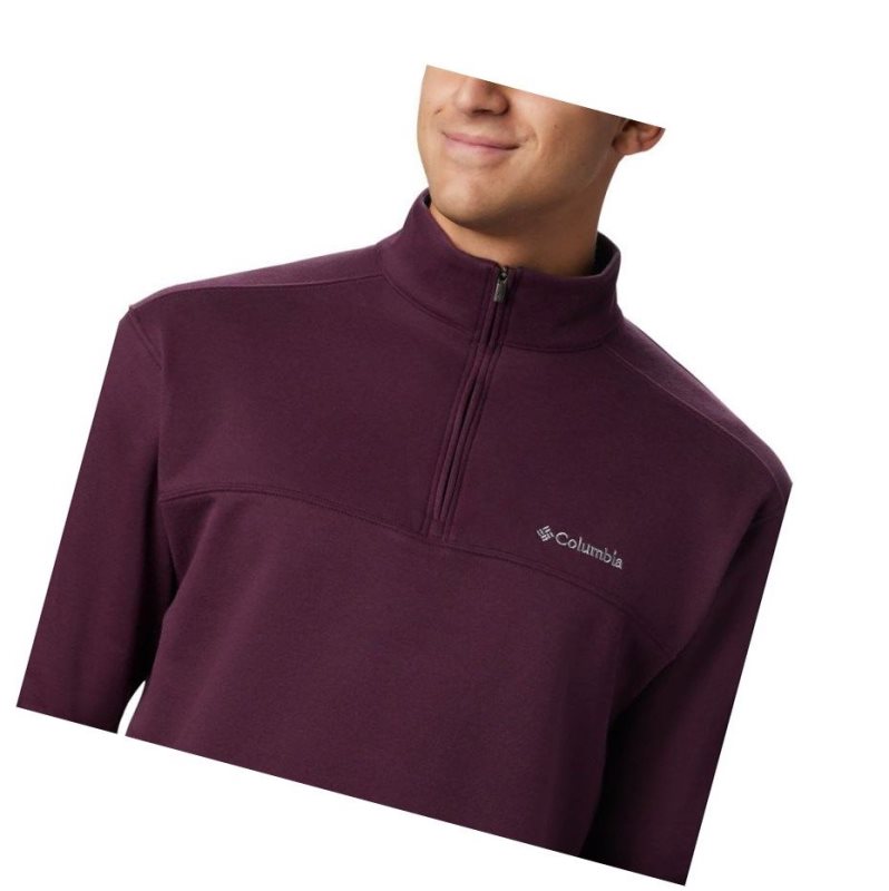 Columbia Hart Mountain II Half Zip Sweatshirt Erkek Siyah Pembe Renkli | 01873-RTGZ