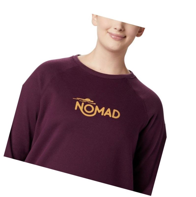 Columbia Hart Mountain Long Sleeve Graphic Crew Plus Size Sweatshirt Kadın Siyah Pembe | 87396-AFWP