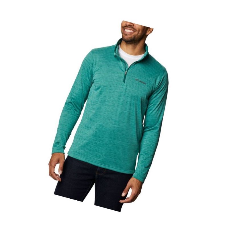 Columbia Hawkins Ave Half Zip Sweatshirt Erkek Yeşil | 82015-ZIBT
