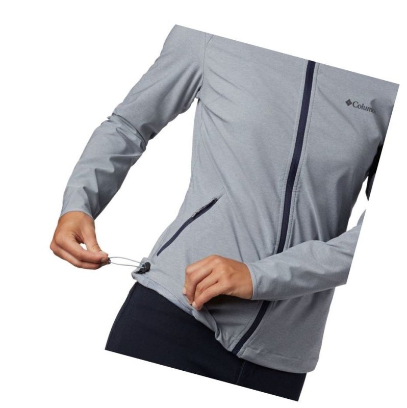 Columbia Heather Canyon Softshell Mont Kadın Gri | 67428-NQYI