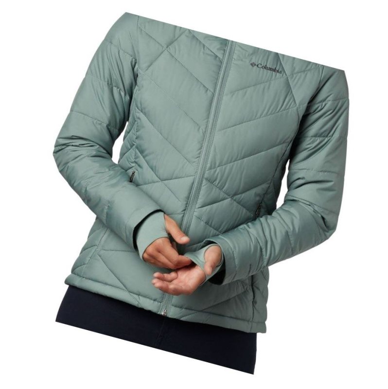 Columbia Heavenly Hooded Mont Kadın Açık Yeşil | 71089-SQAF