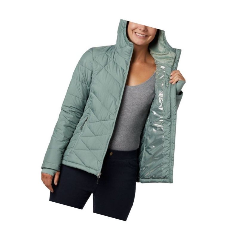 Columbia Heavenly Hooded Mont Kadın Açık Yeşil | 71089-SQAF