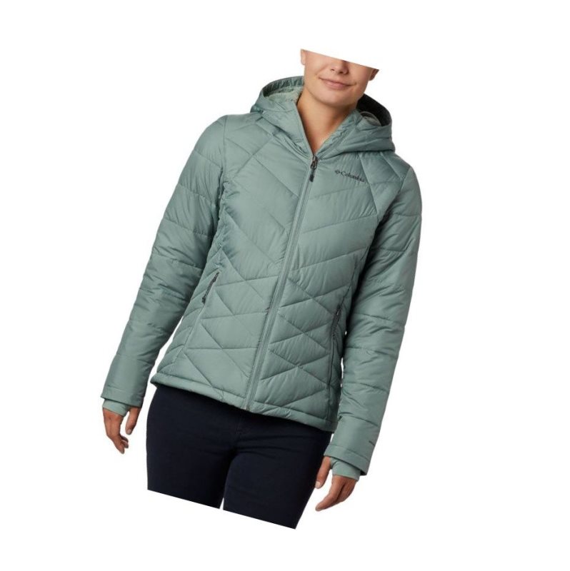 Columbia Heavenly Hooded Mont Kadın Açık Yeşil | 71089-SQAF