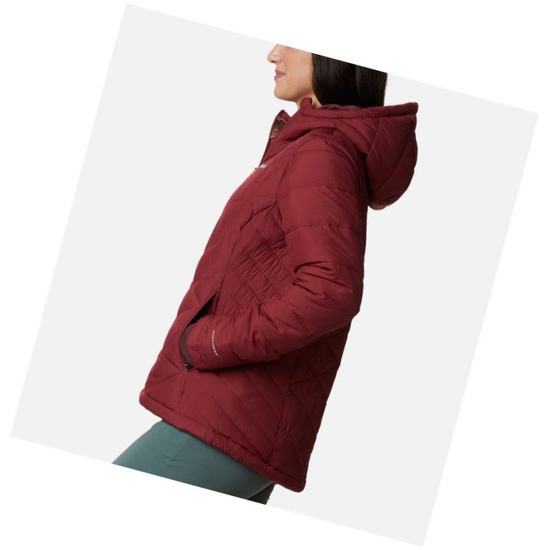Columbia Heavenly Hooded Mont Kadın Kırmızı | 35849-UWTC